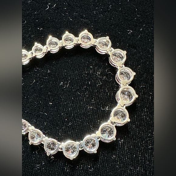 Kiera Couture Sterling Silver & Swarovski Crystal Necklace Choker 17” - Picture 5 of 8